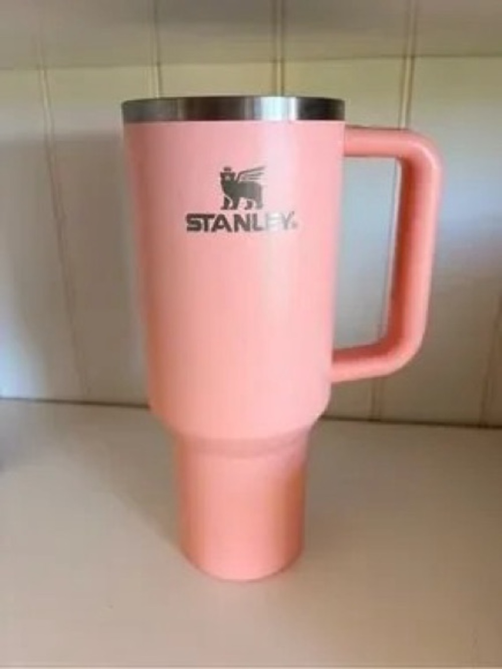 Stanley Pink Travel Mug with Handle - Insulated Drink Tumbler